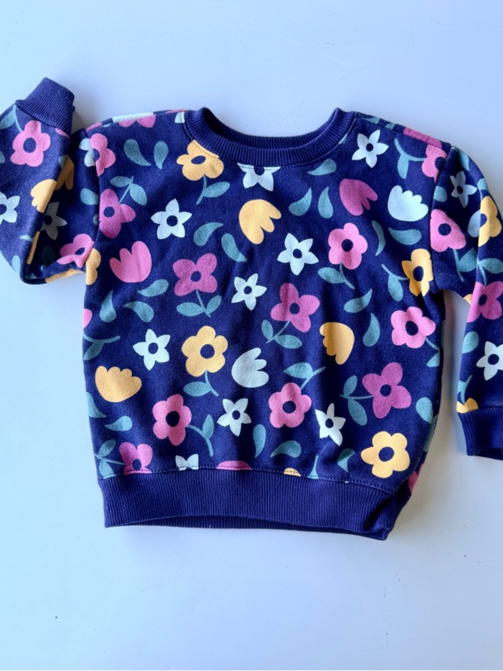 Garanimals Kids Floral Sweatshirt - Navy Blue